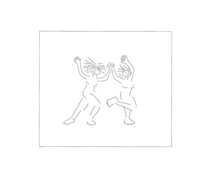 schets dansende vrouwen